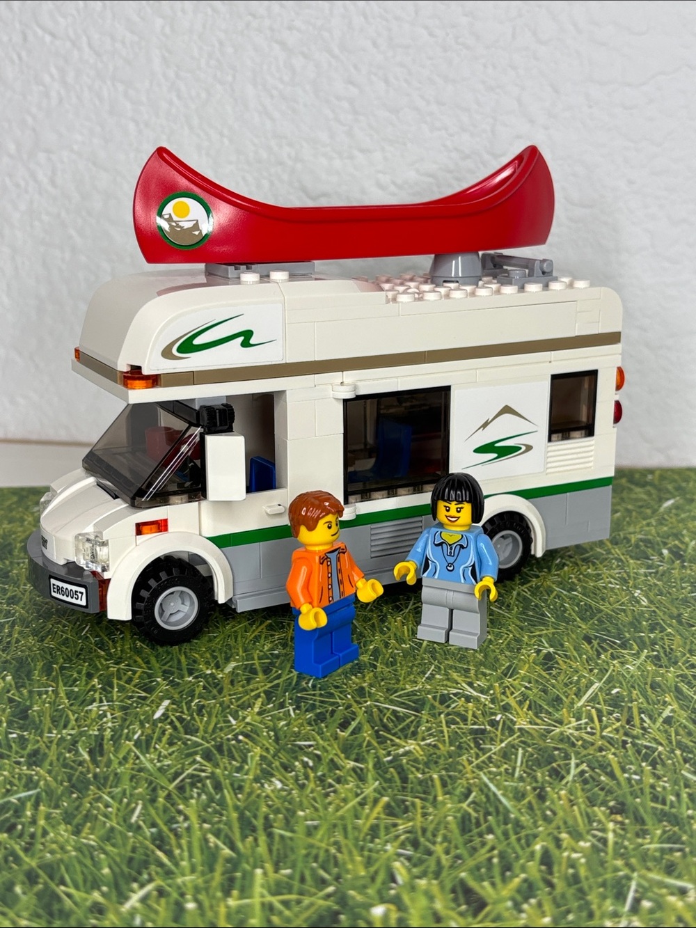 Lego Camper Van Set 60057 with Red Canoe